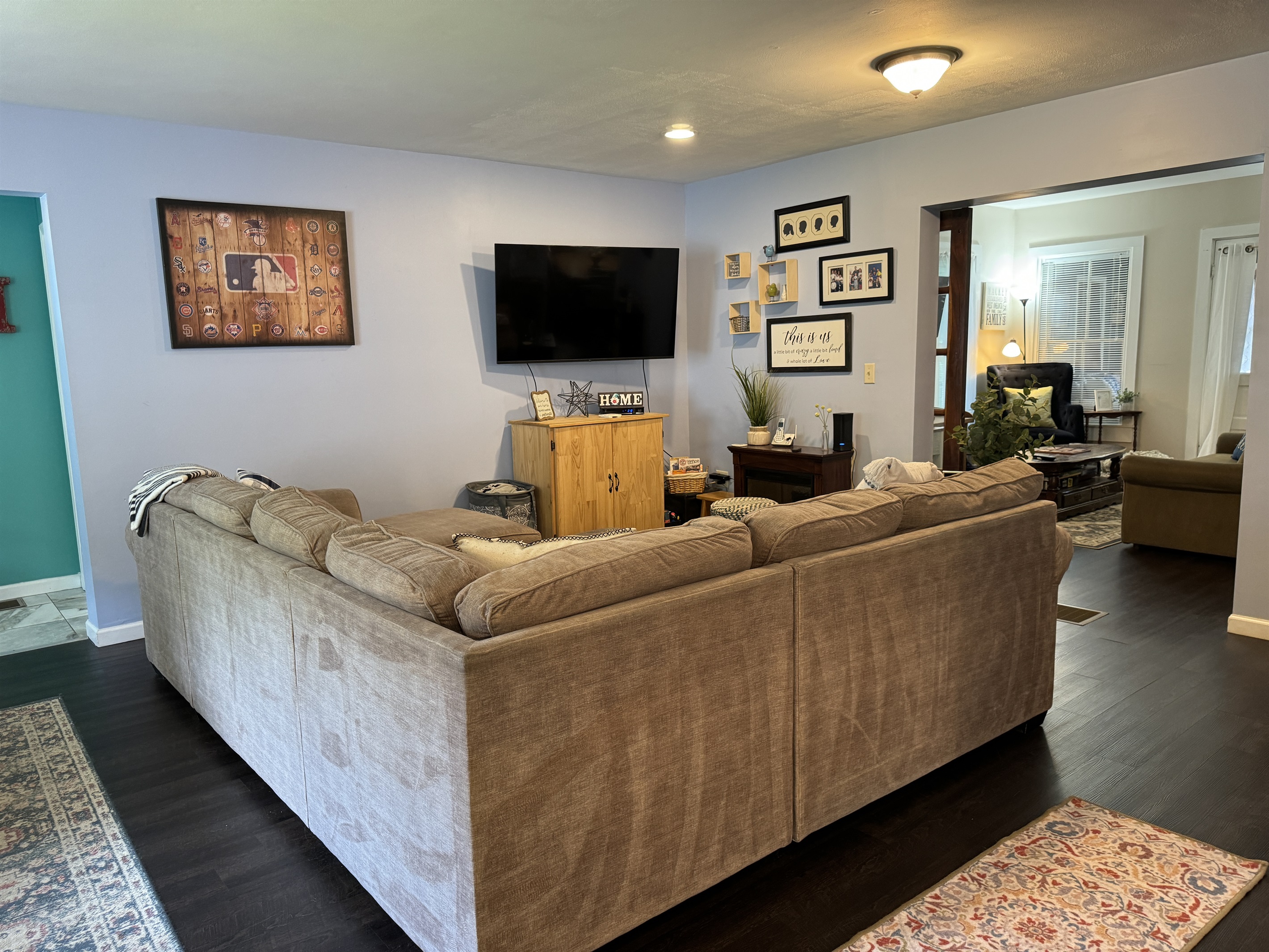 Large sectional couch in the living room