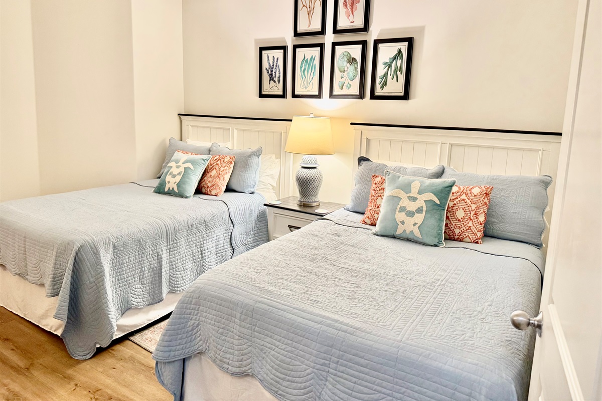 Bedroom #3 has two full sized beds.