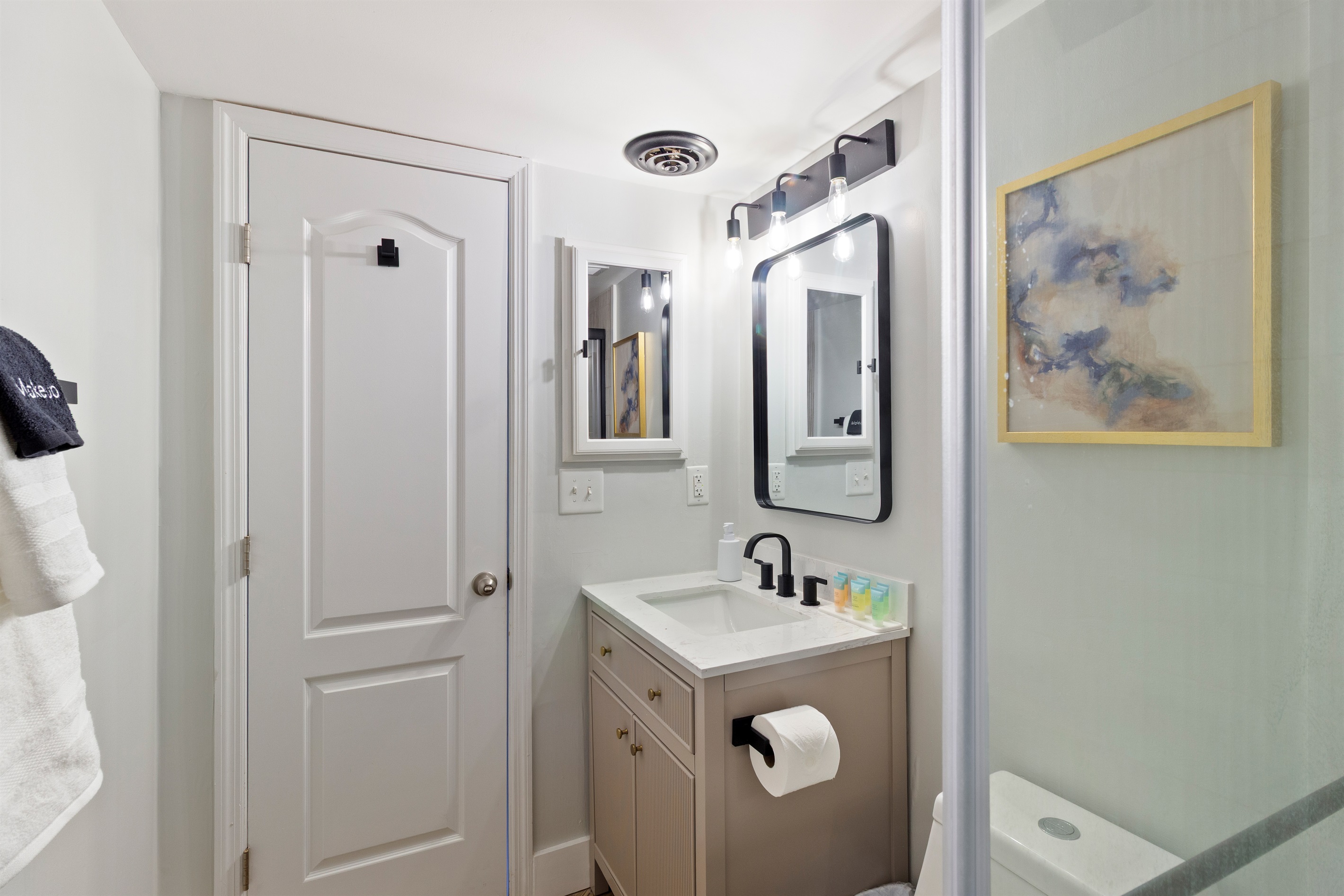 Bathroom 1 - Bath linens and basic soaps provided