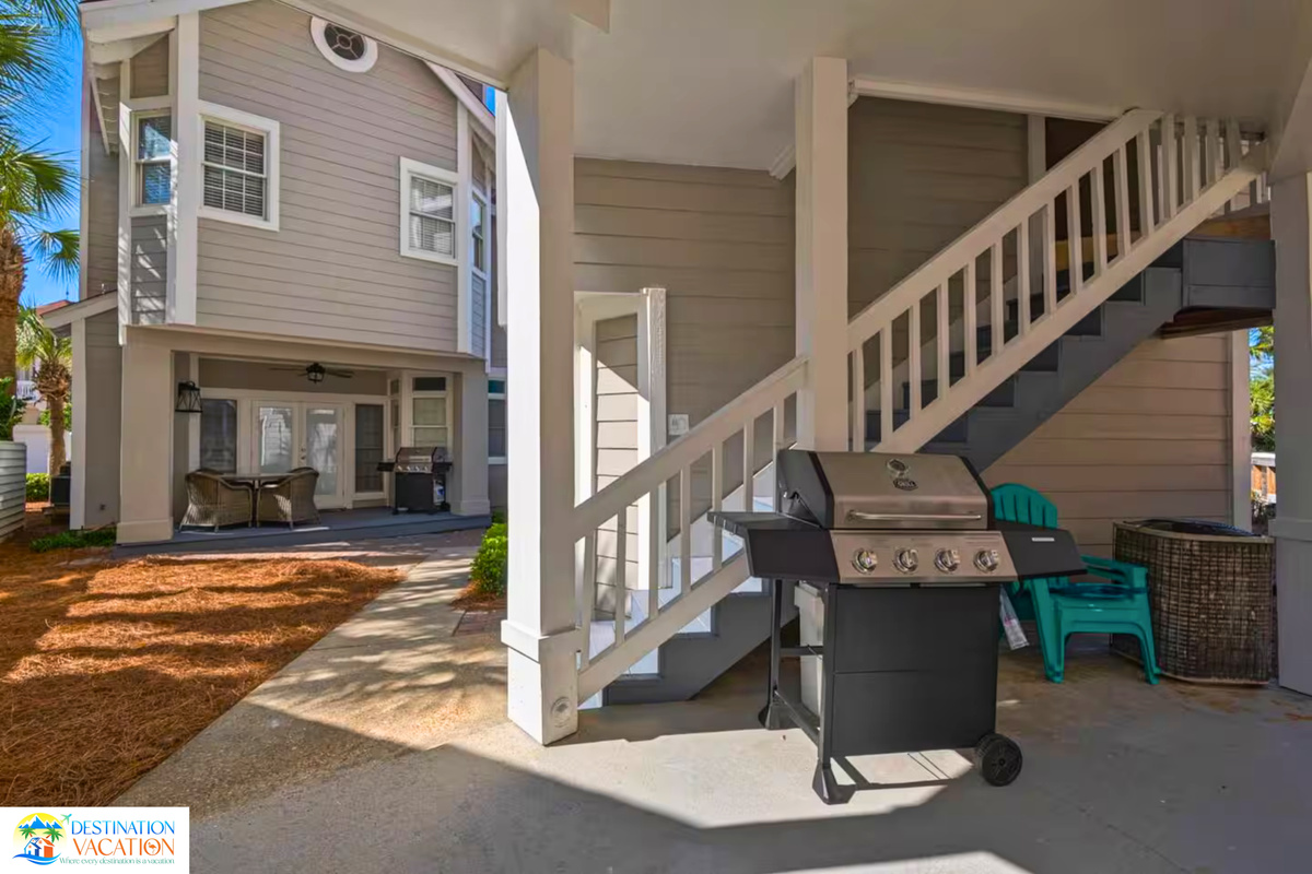 Outdoor spaces designed for relaxing under sunny skies.