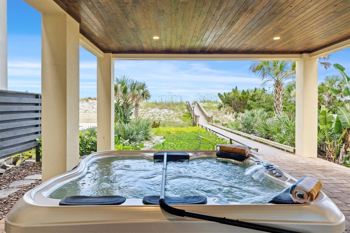 covered hot tub with views - unwind an relax year-round