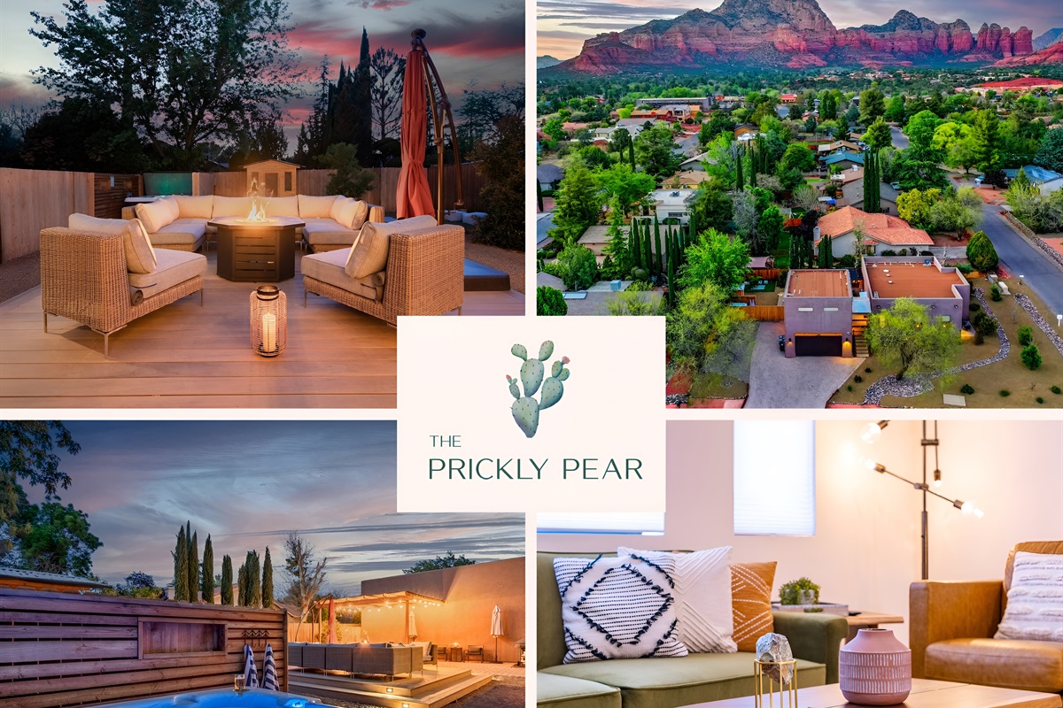 {The Prickly Pear Retreat} Welcome to your Sedona Oasis, complete with Hot Tub, Sauna, Game Room, and 3 King Suites.