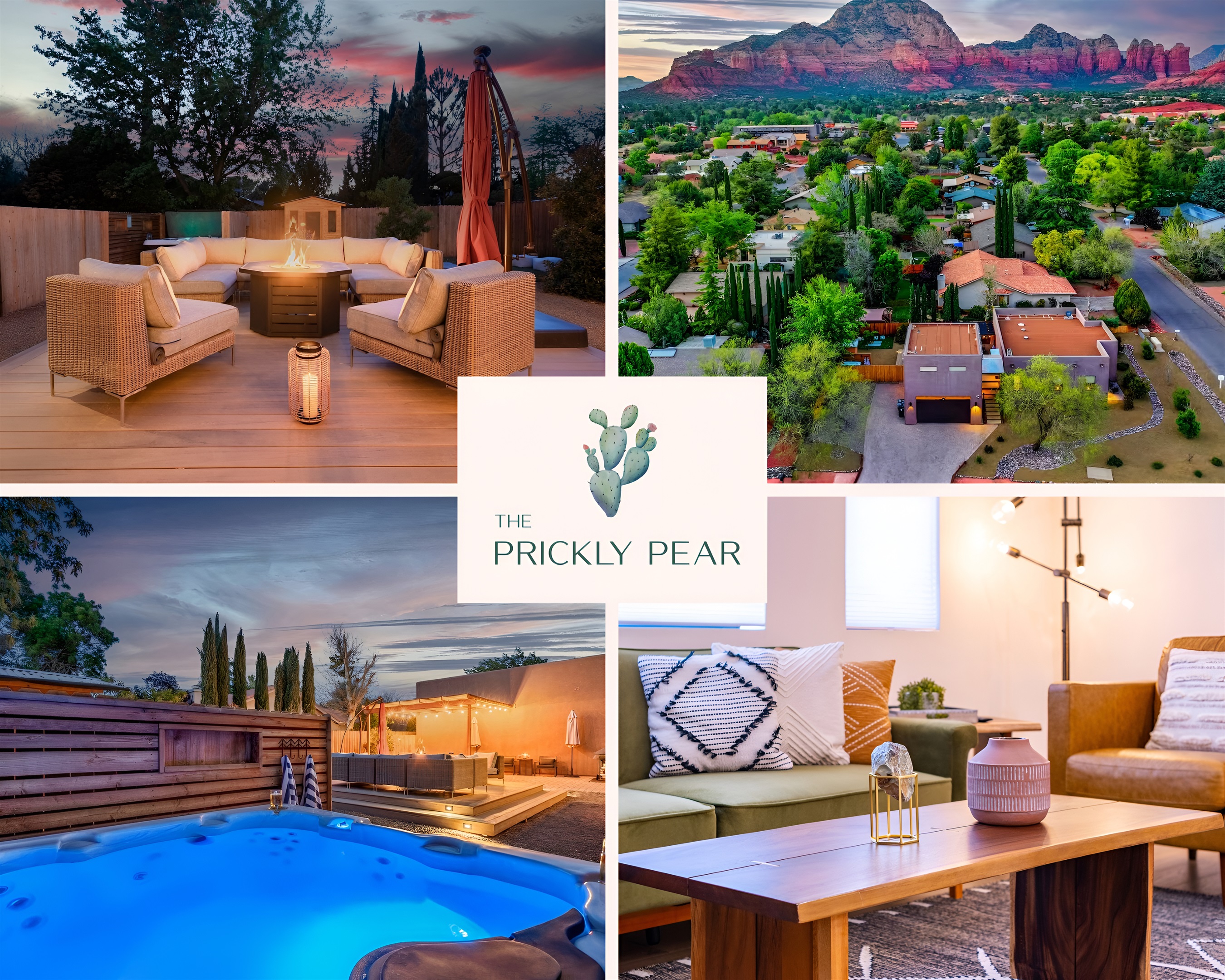 {The Prickly Pear Retreat} Welcome to your Sedona Oasis, complete with Hot Tub, Sauna, Game Room, and 3 King Suites.