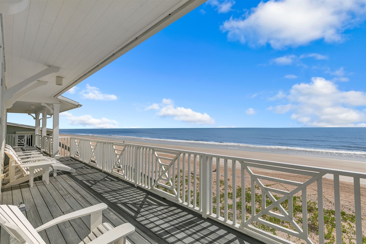 Your view looking north of beach and ocean - what a vacation!