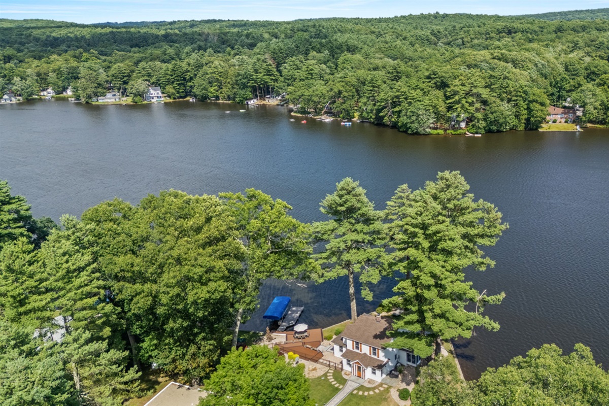 House from above the lake