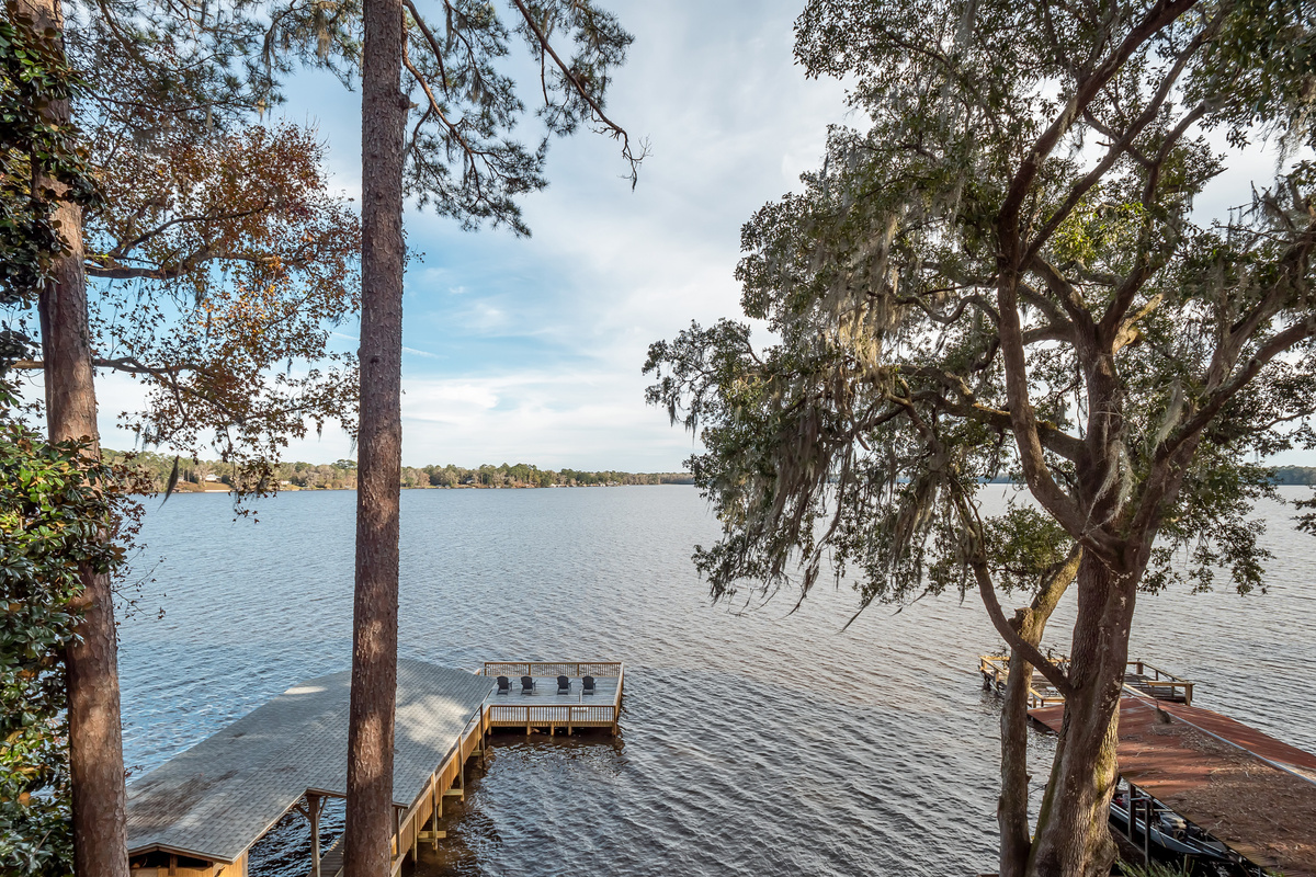 Boathouse, dock and firepit