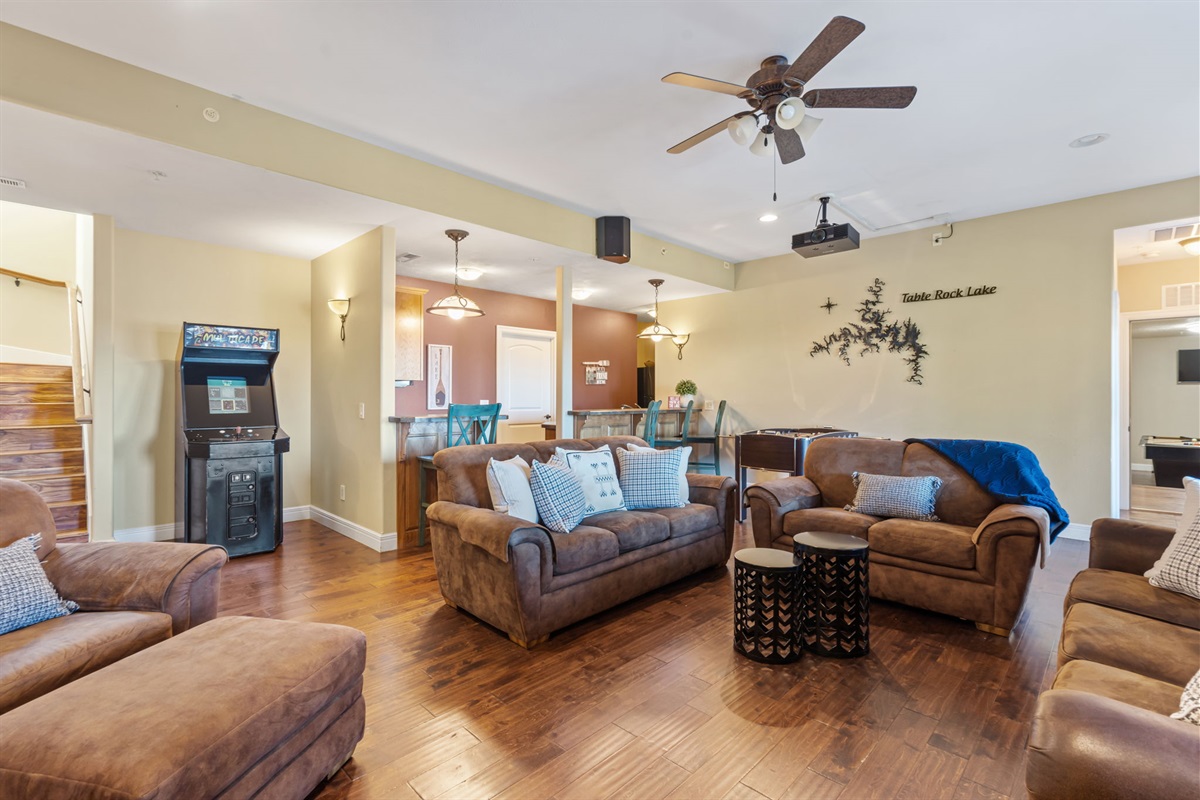 Lots of space in the lower living room