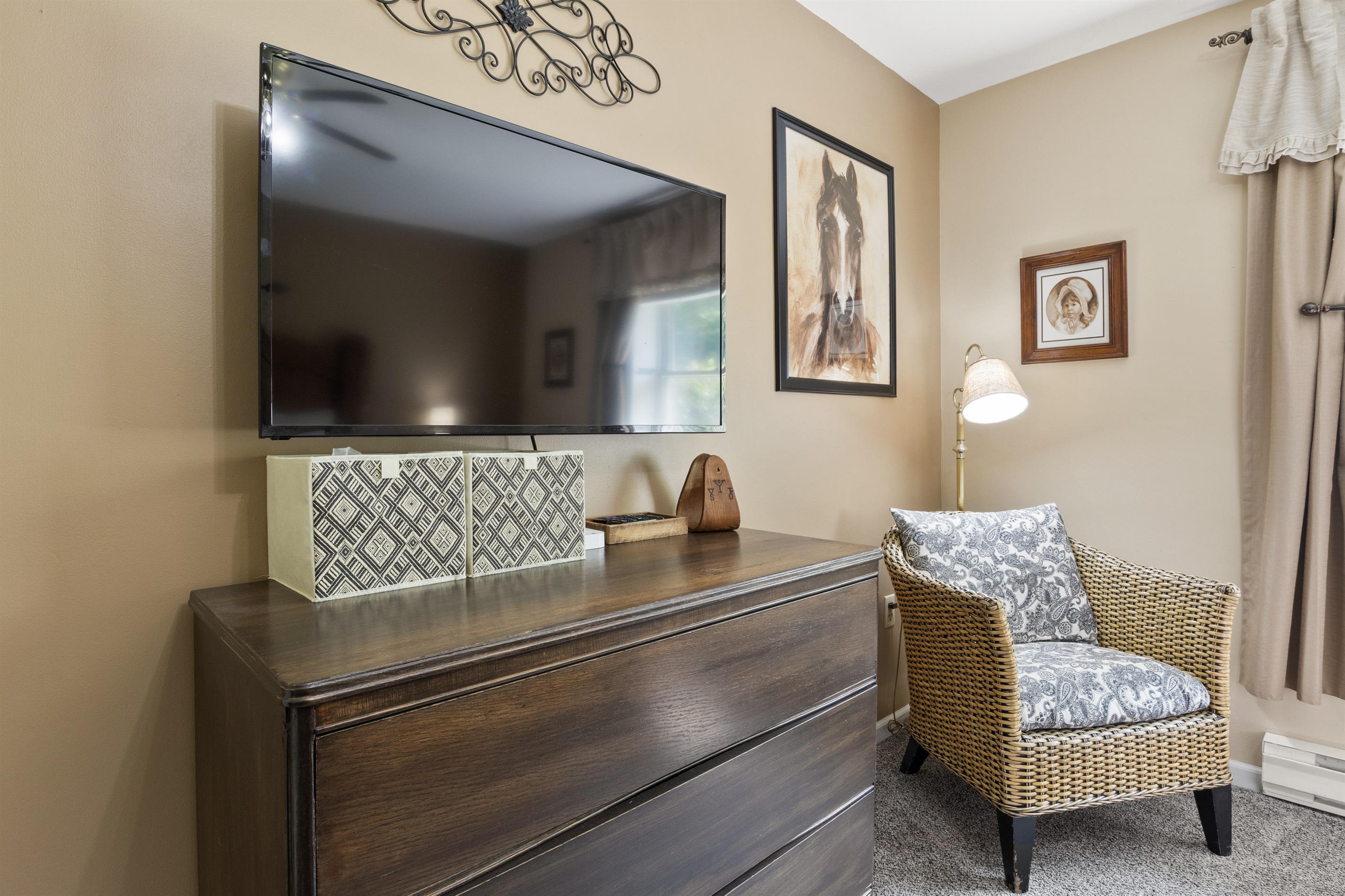 Master bedroom's dresser & TV