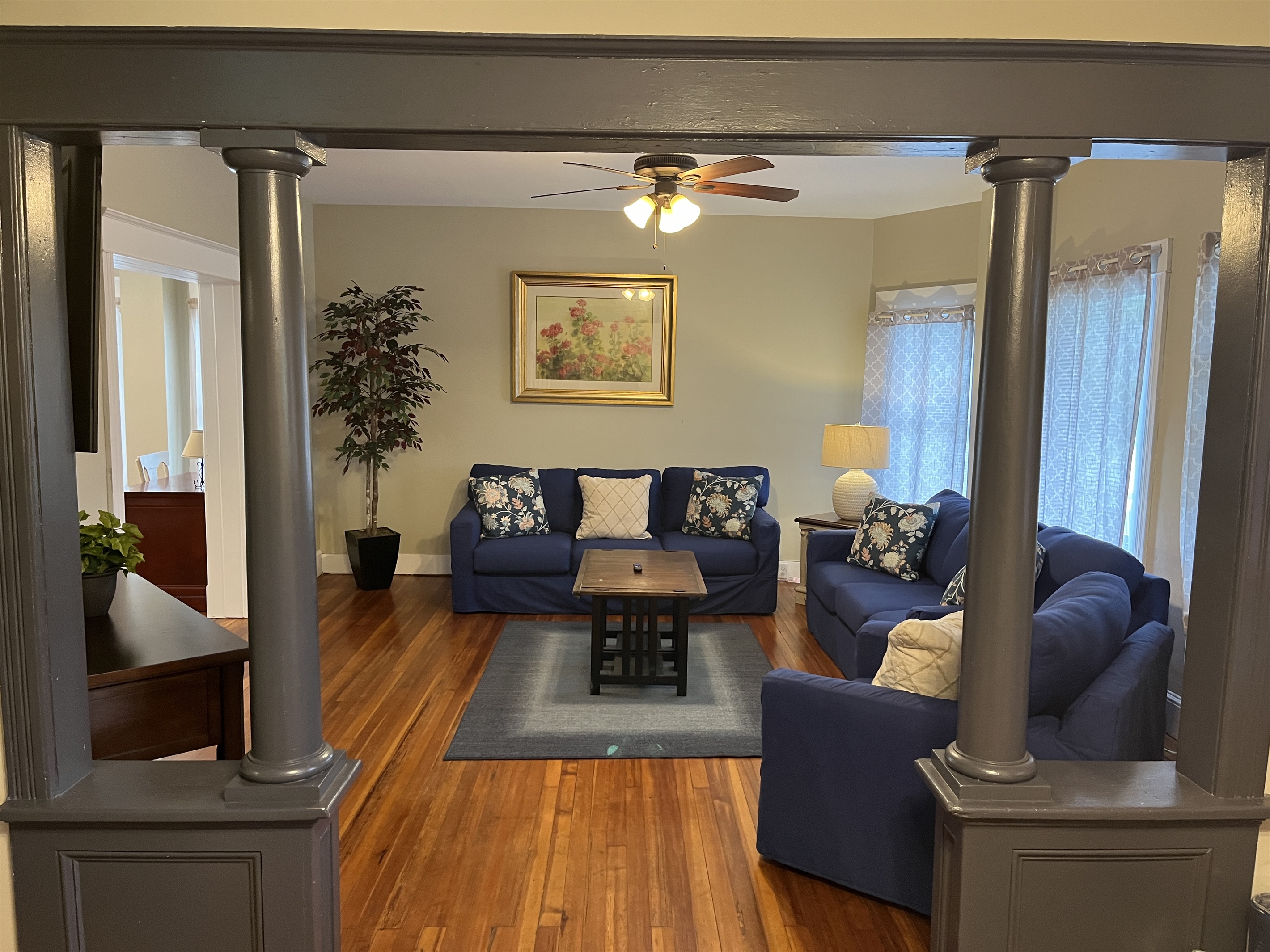Entryway into living room