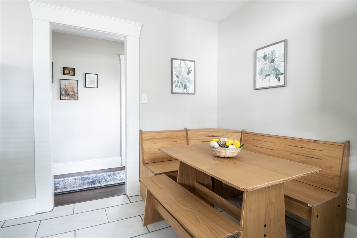 Morning Moments: Savor your morning coffee in our cozy breakfast nook that radiates warmth.