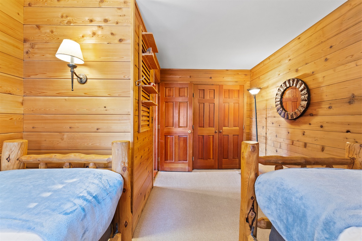 Bedroom #4 with two twin beds on main level