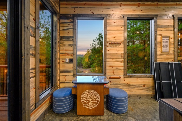 Retro gaming with a view: bespoke arcade fun in the heart of the pines.