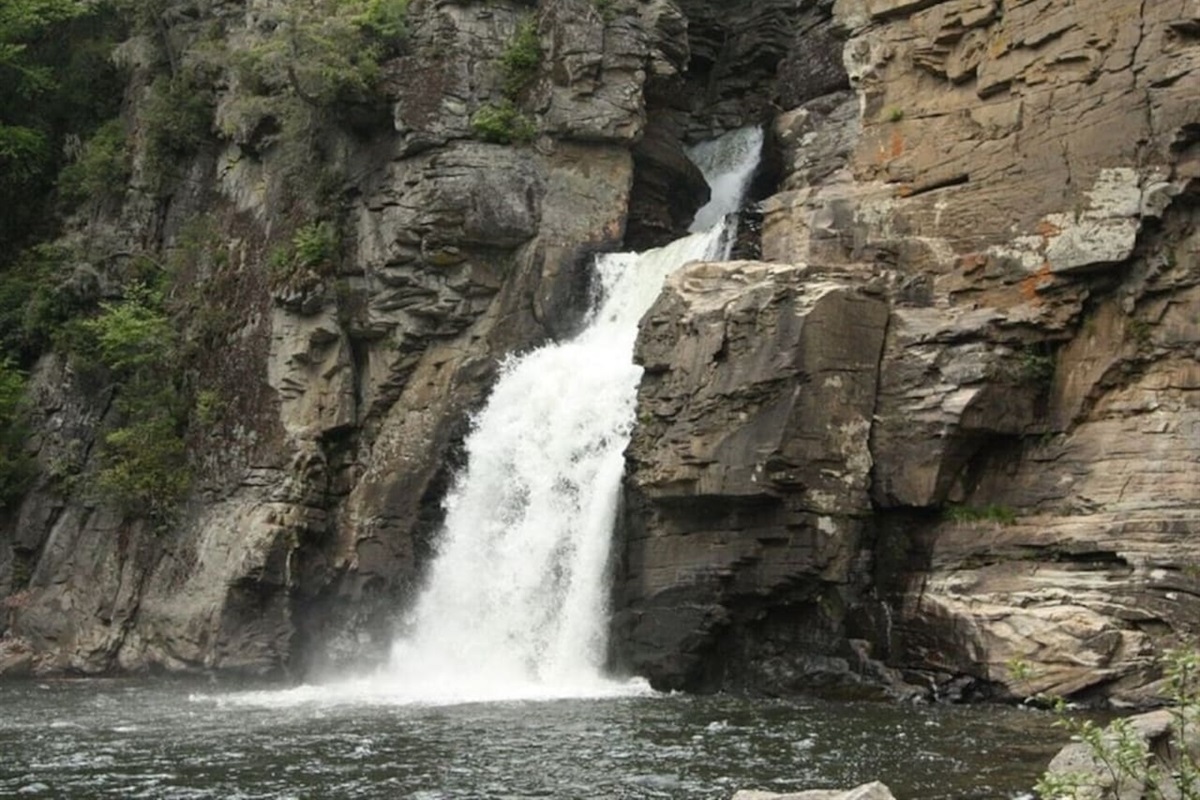 Waterfall in Chimney Rock State Park - 10 minutes from the cabin!