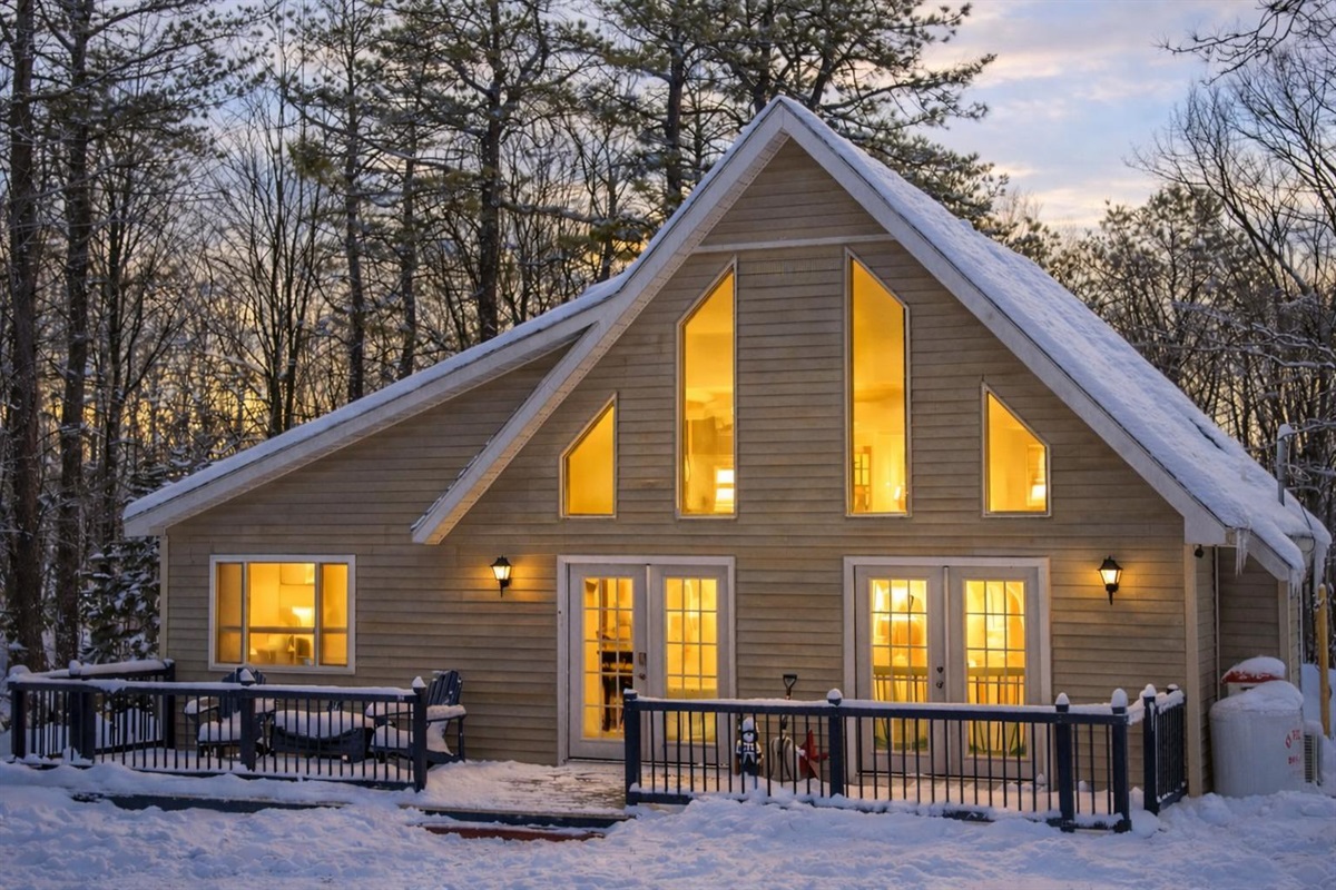 A winter wonderland chalet awaiting your stay