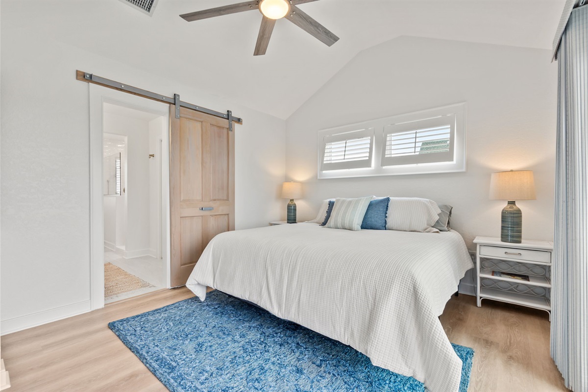 Comfortable king bedroom with ensuite full bathroom!