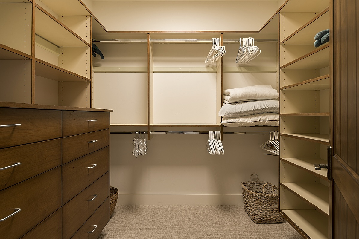 BR 1- Walk in Closet with dresser, shelving