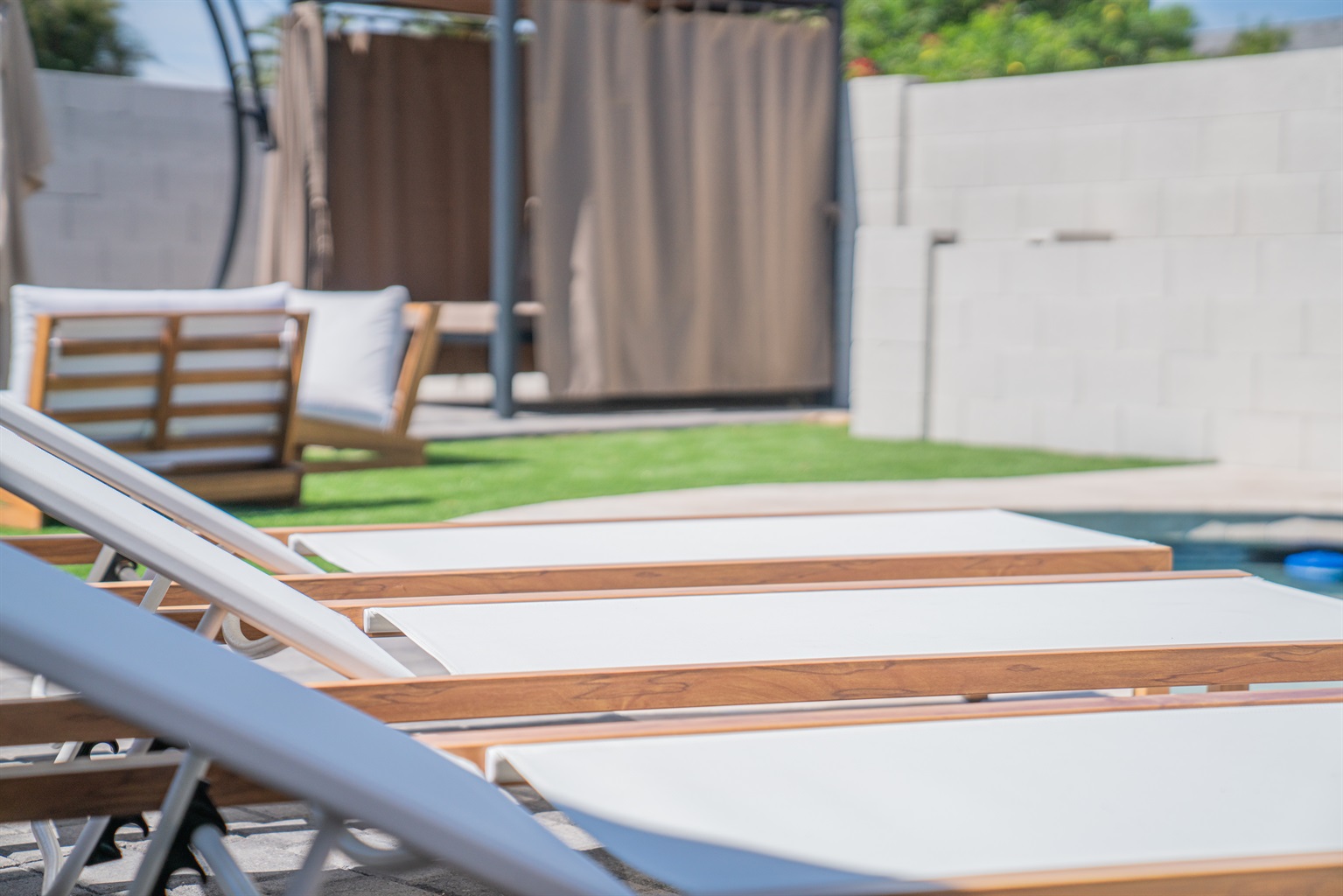 Poolside loungers perfect for soaking up the Arizona sun