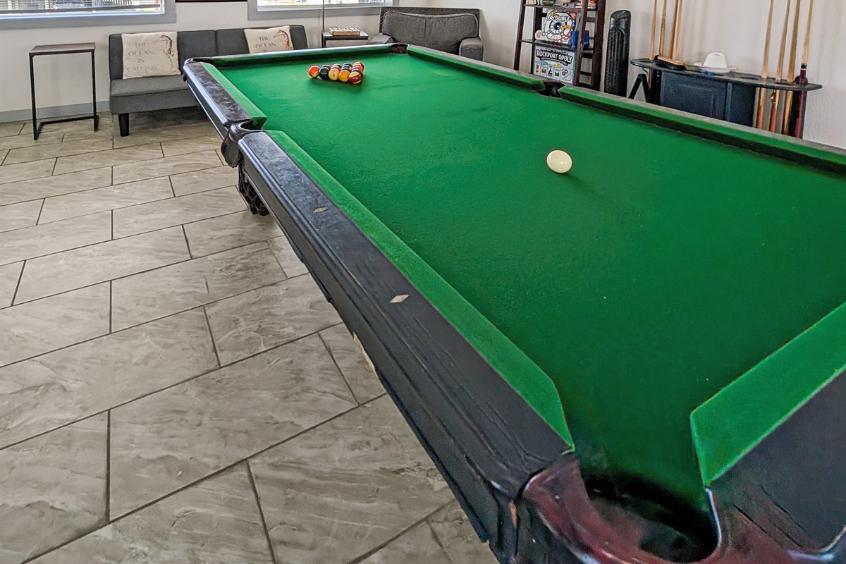 Watch the smart tv while playing pool!