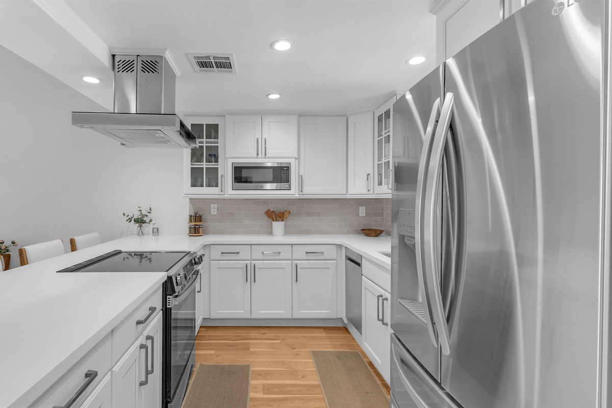 All new stainless steel appliances