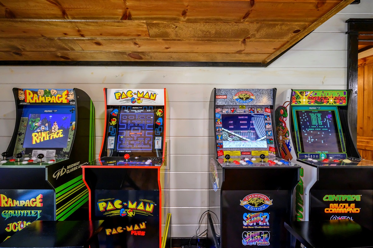 Enjoy access to multiple arcade machines featuring a wide selection of classic and modern games 