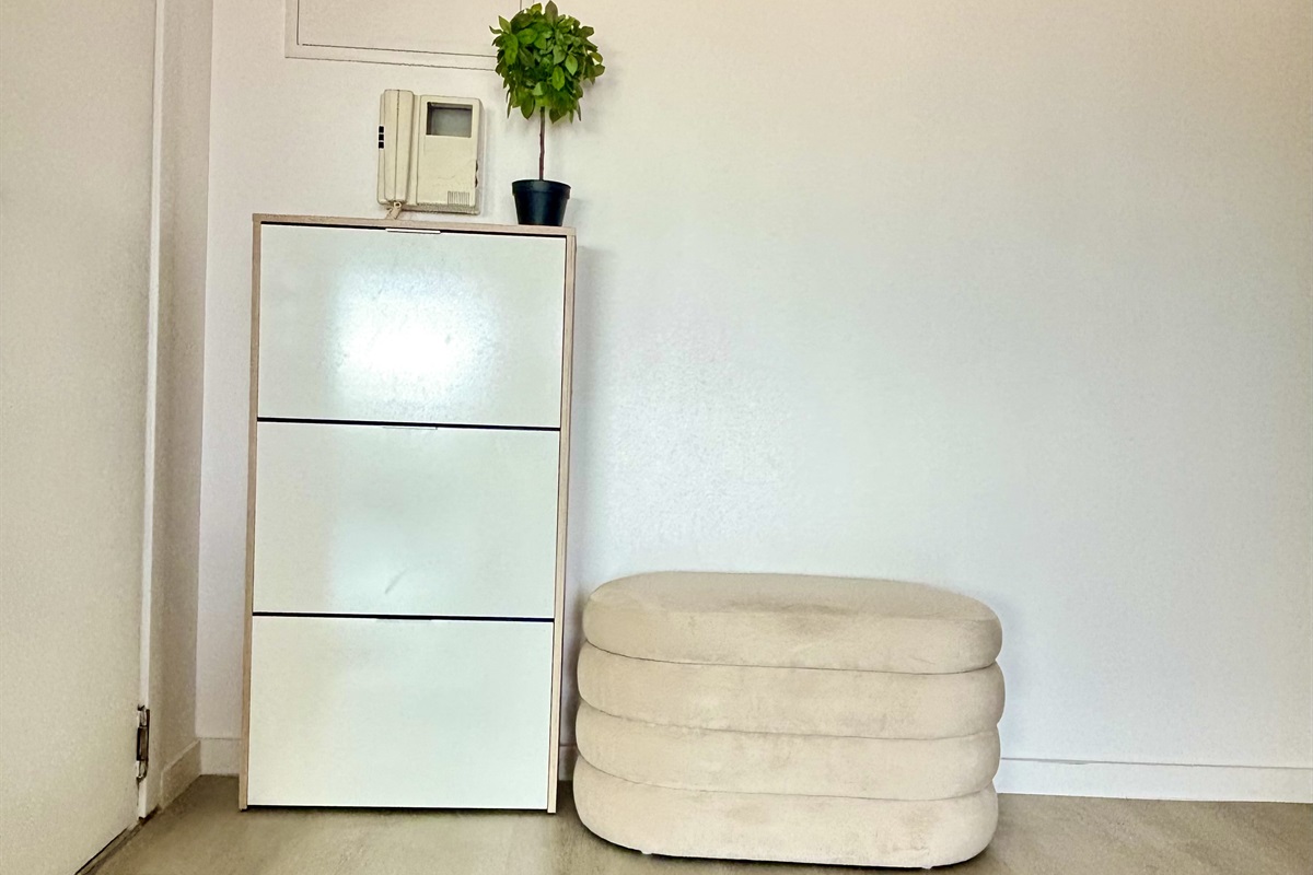 ENTRANCE SHOE STORAGE WITH COAT RACK AND BENCH