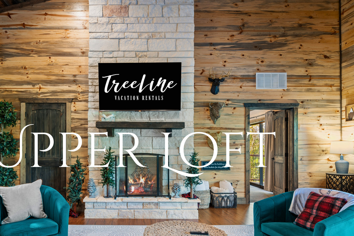 The spacious loft area is perfect for lounging with a book or enjoying a little quiet time above it all.