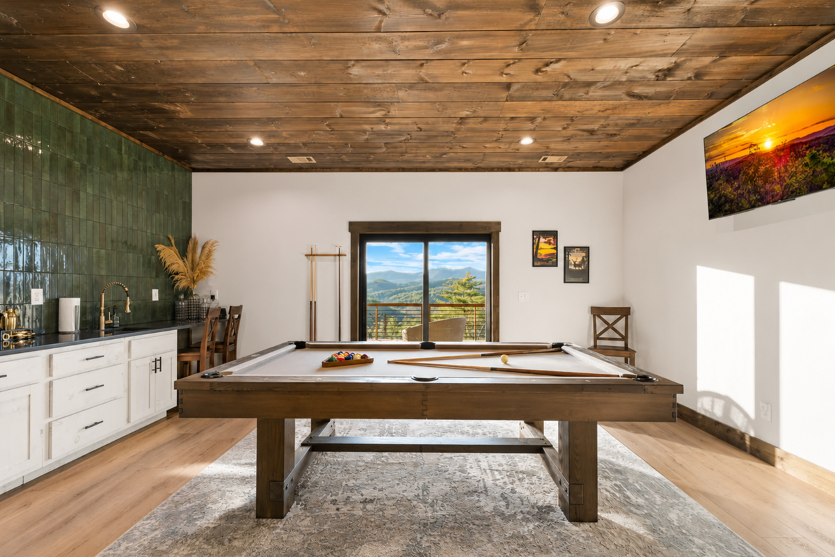 Play pool with a view.