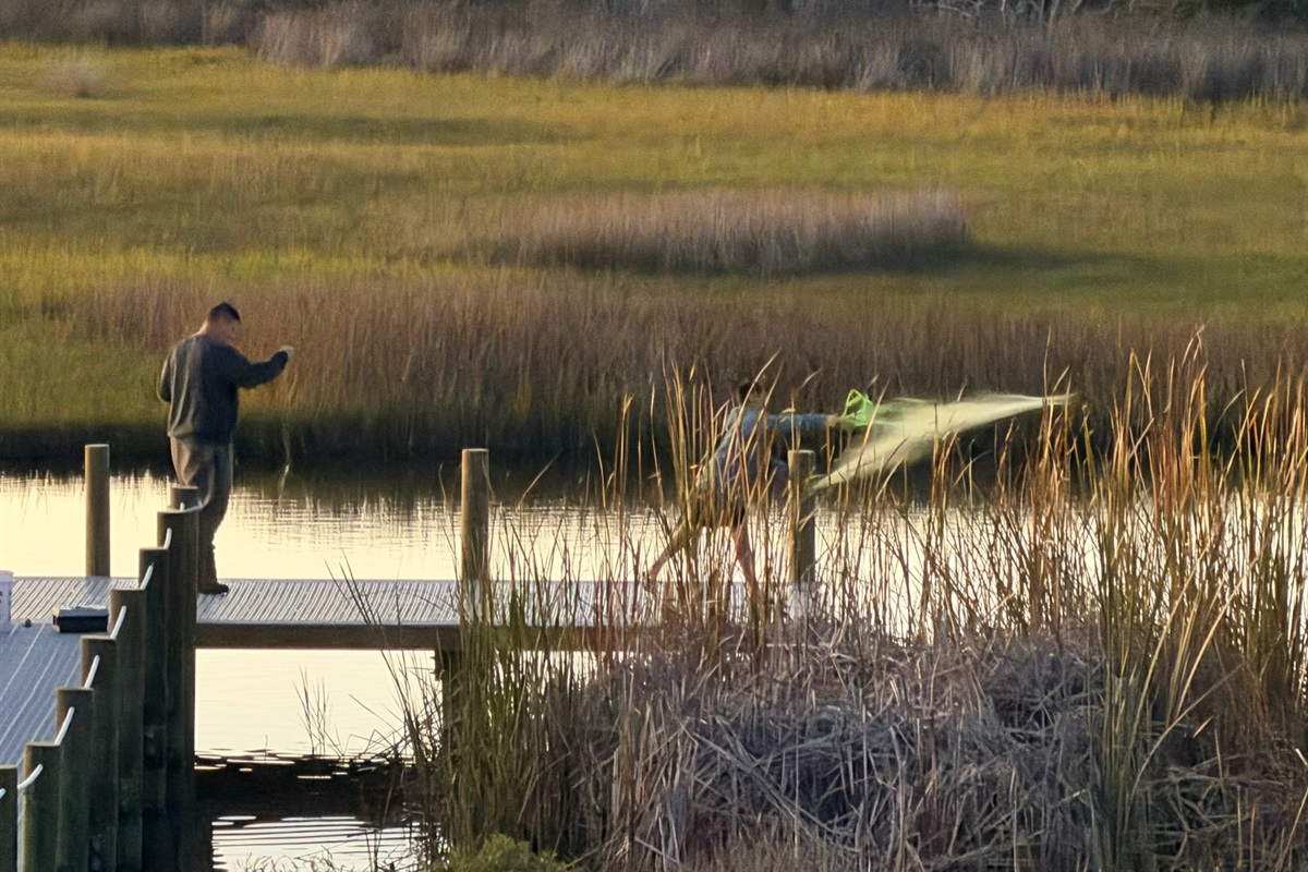 Time for the simpler things in life, like baiting a hook with the kids and casting a net!