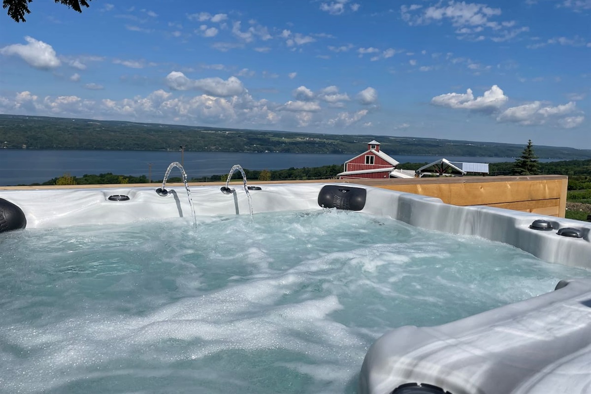 Enjoy the  views from private hot tub- open year round