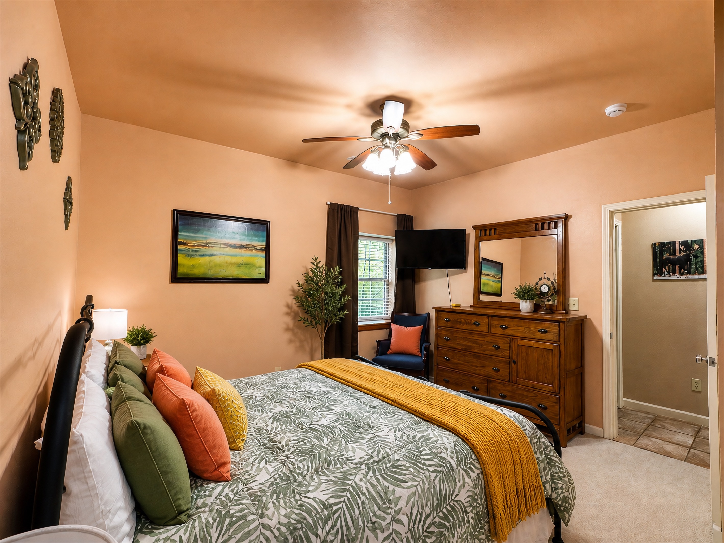 Bedroom 8 with a nice King bed