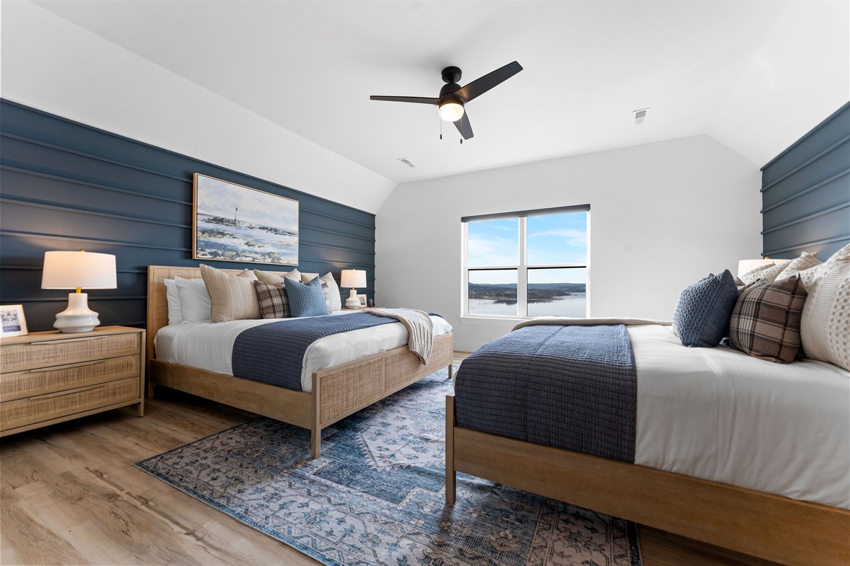 Upper level double King bedroom with a view!