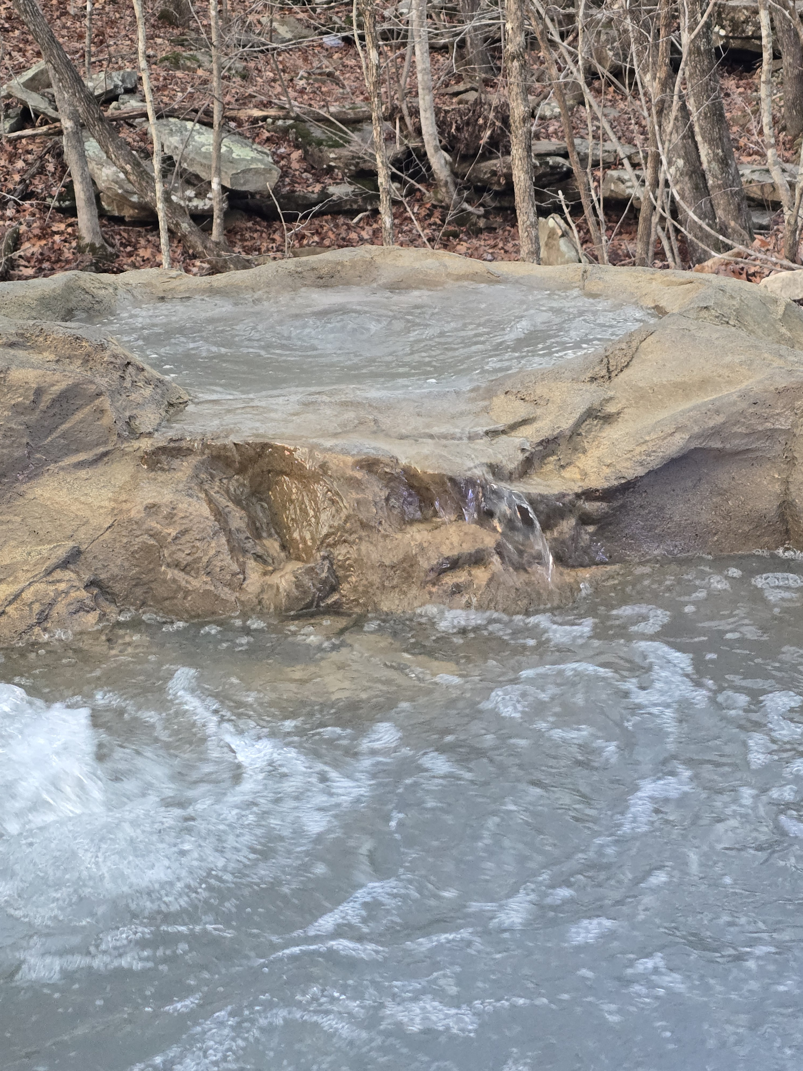 Boulder Hot Tub With Waterfall