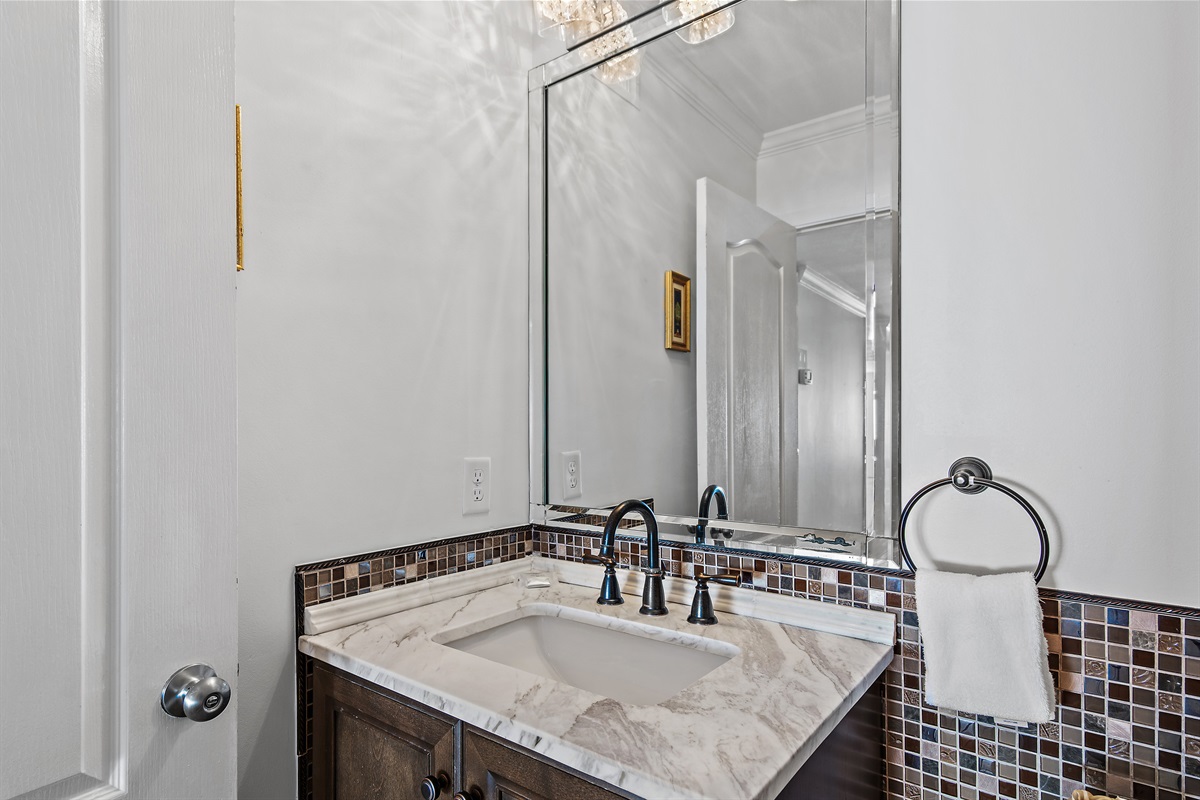 Appealing Half Bath on 2nd Level, easily accessible from the Kitchen and Living Room