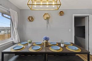 Gather and feast in our dining area, where every meal becomes a delightful occasion in a setting designed for comfort and connection.