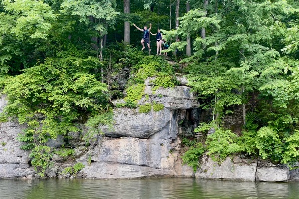 Take the jump from Bluff Cliffs at Party Cove if you dare!