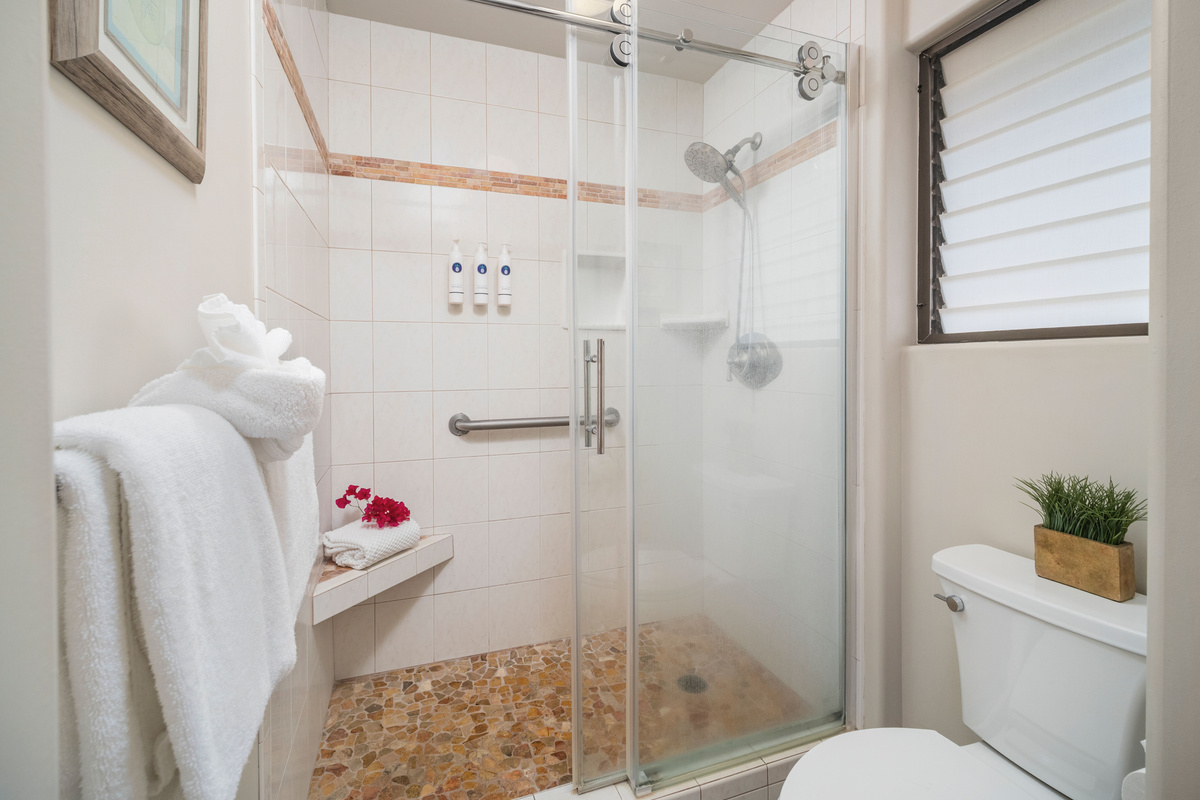 Walk in shower. 