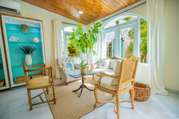 This space is meant to be for the adults to have some space in the living room in Dorado, Puerto Rico.