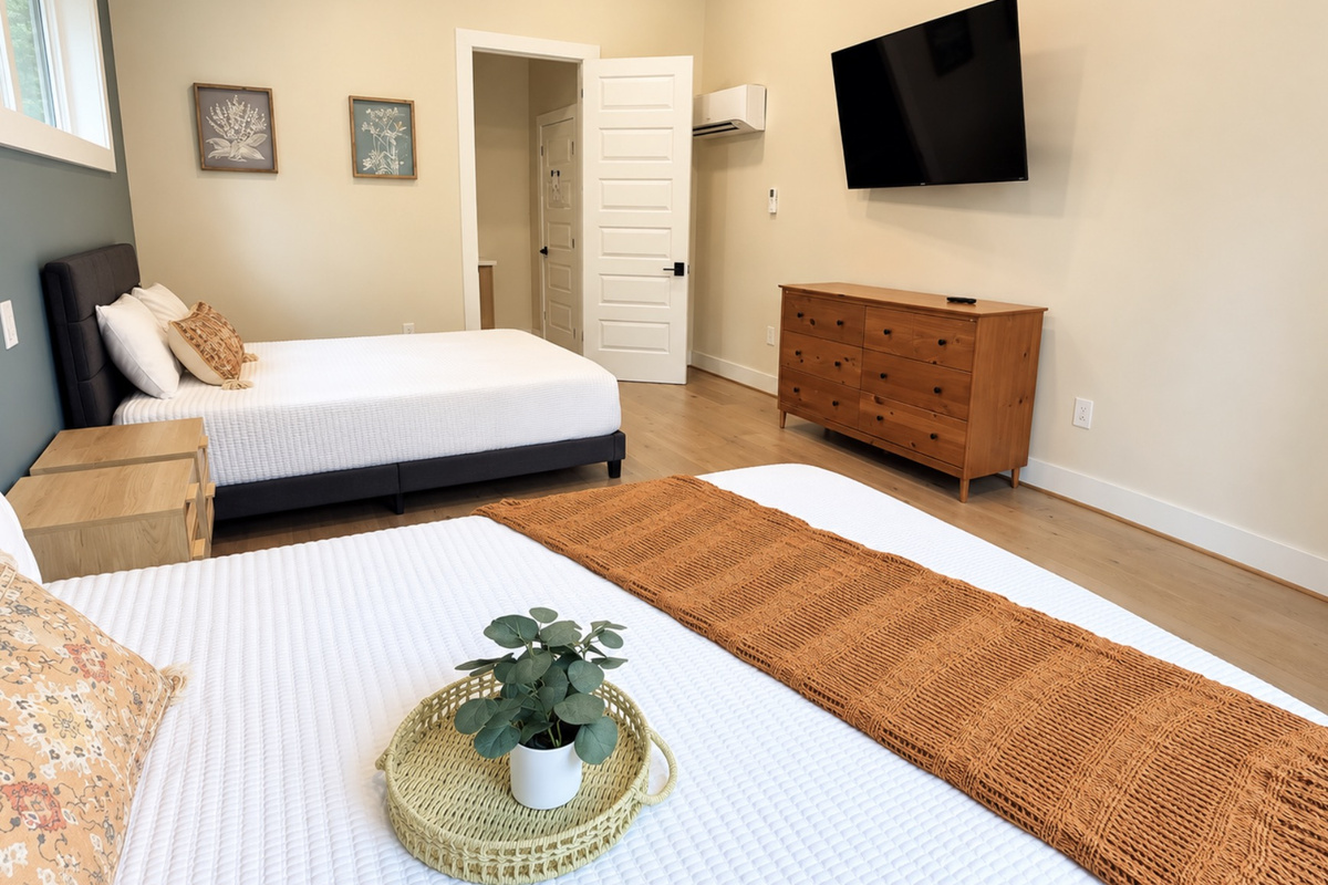 Complete with TV, Ensuite Bathroom, and Balcony Access