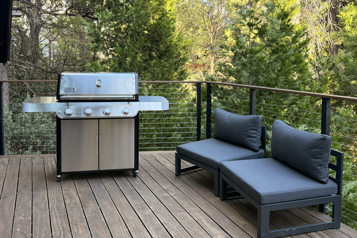 Grill and seating on Upper Deck