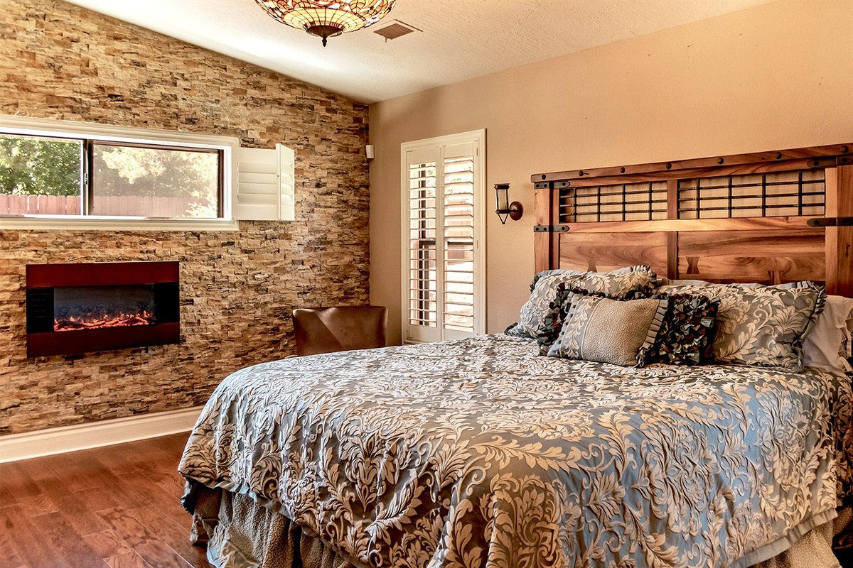 master Bedroom (showing fireplace)