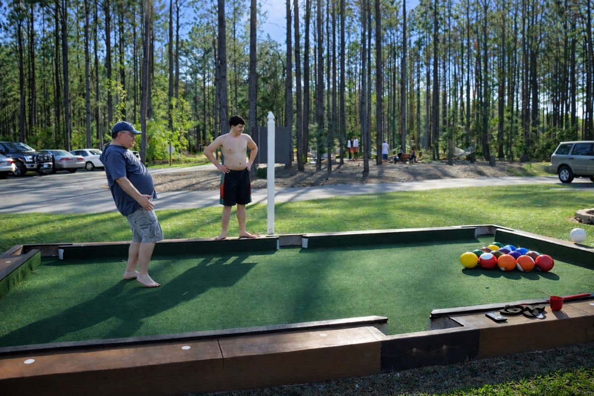Soccer billiards fun outdoors ⚽️ Enjoy friendly games, sunshine, and time with family and friends.