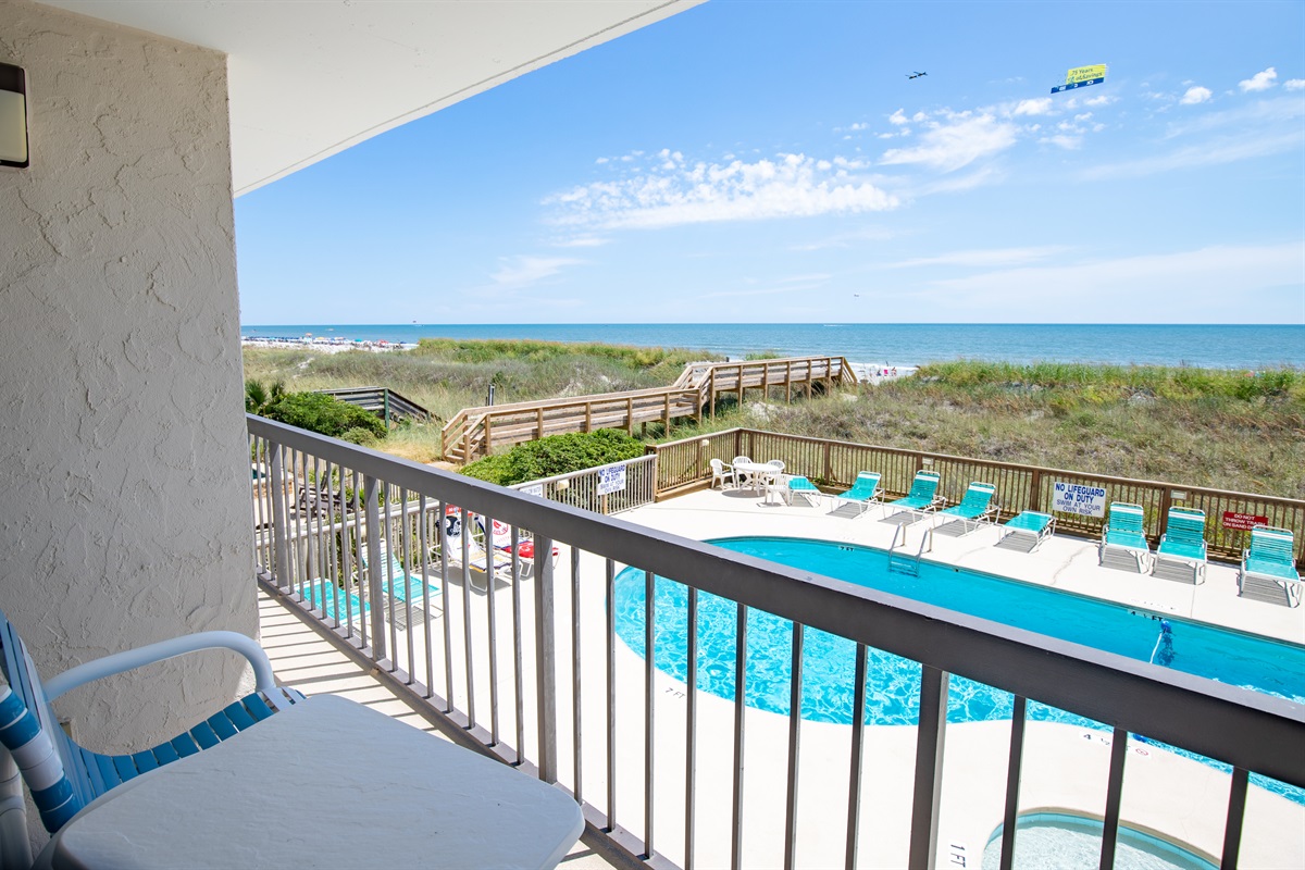 Balcony View of the Pool