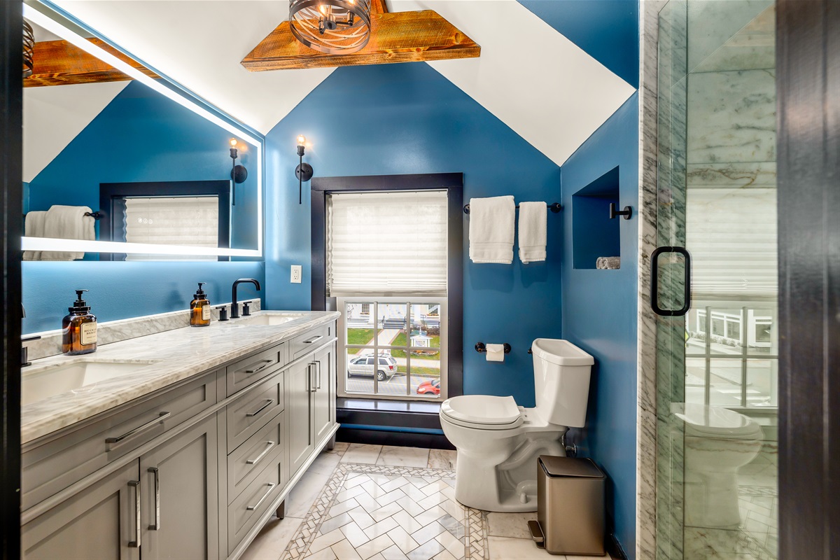 Primary ensuite bathroom with shower