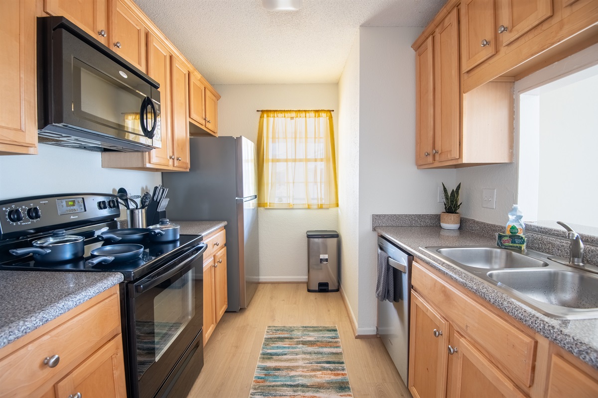 This bright, functional kitchen is designed for ease and everyday comfort of cooking your favorite meal and preparing that first cup of hot coffee in the morning.