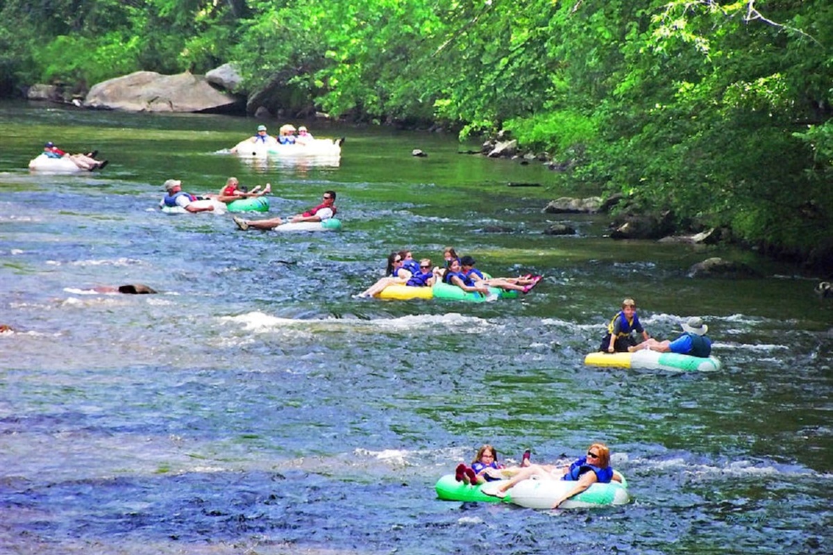 Tubing- private river access in Riverbend for tubing.
