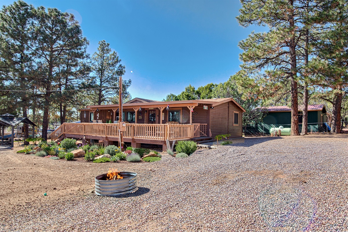 Surrounded by nature for a peaceful, restorative stay. Photo taken in spring. Winter time the plants will not be full green and deer often eat them. 
