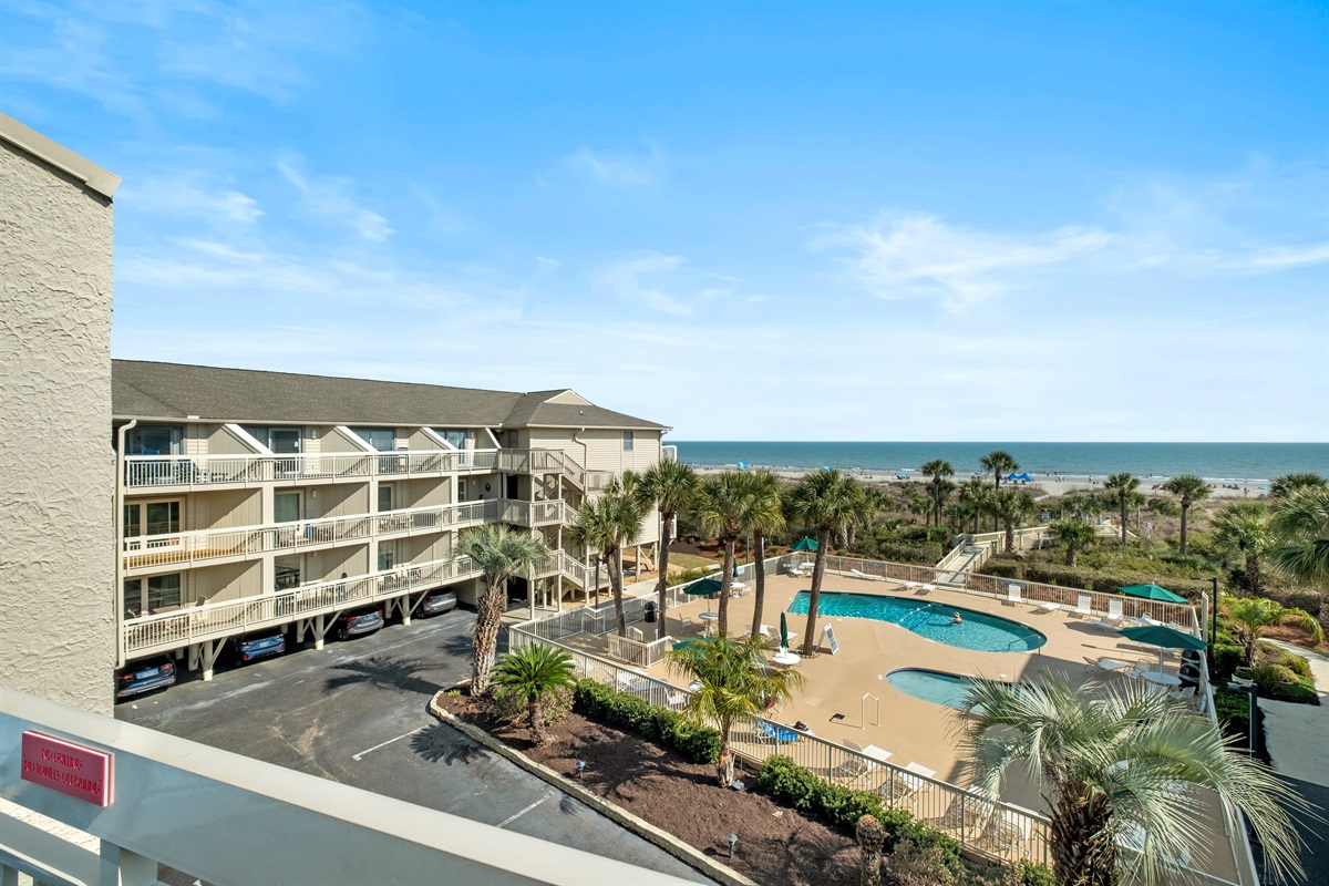Balcony view Breakers 324 Hilton Head SC 