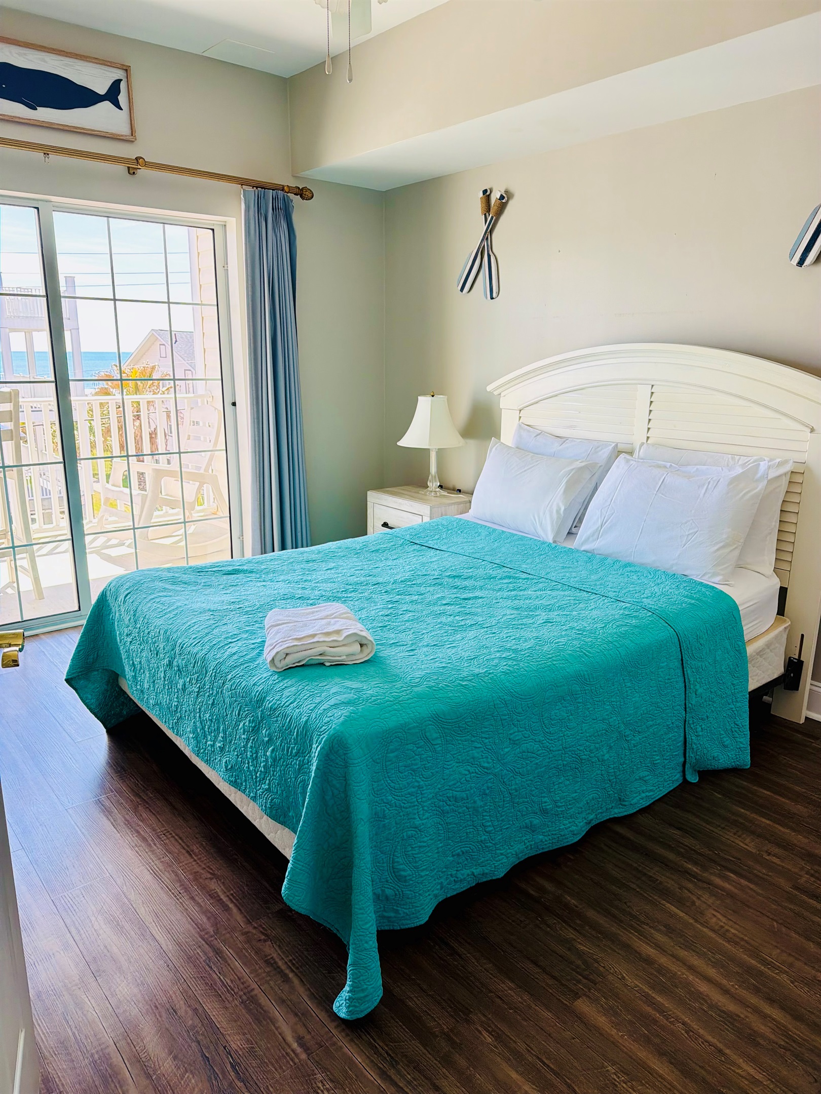Oceanview Bedroom with Queen Bed,  ensuite bathroom and balcony