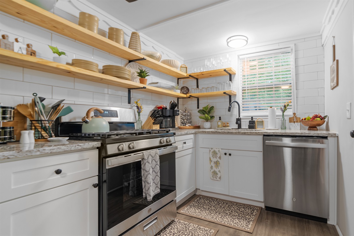 Fully stocked kitchen