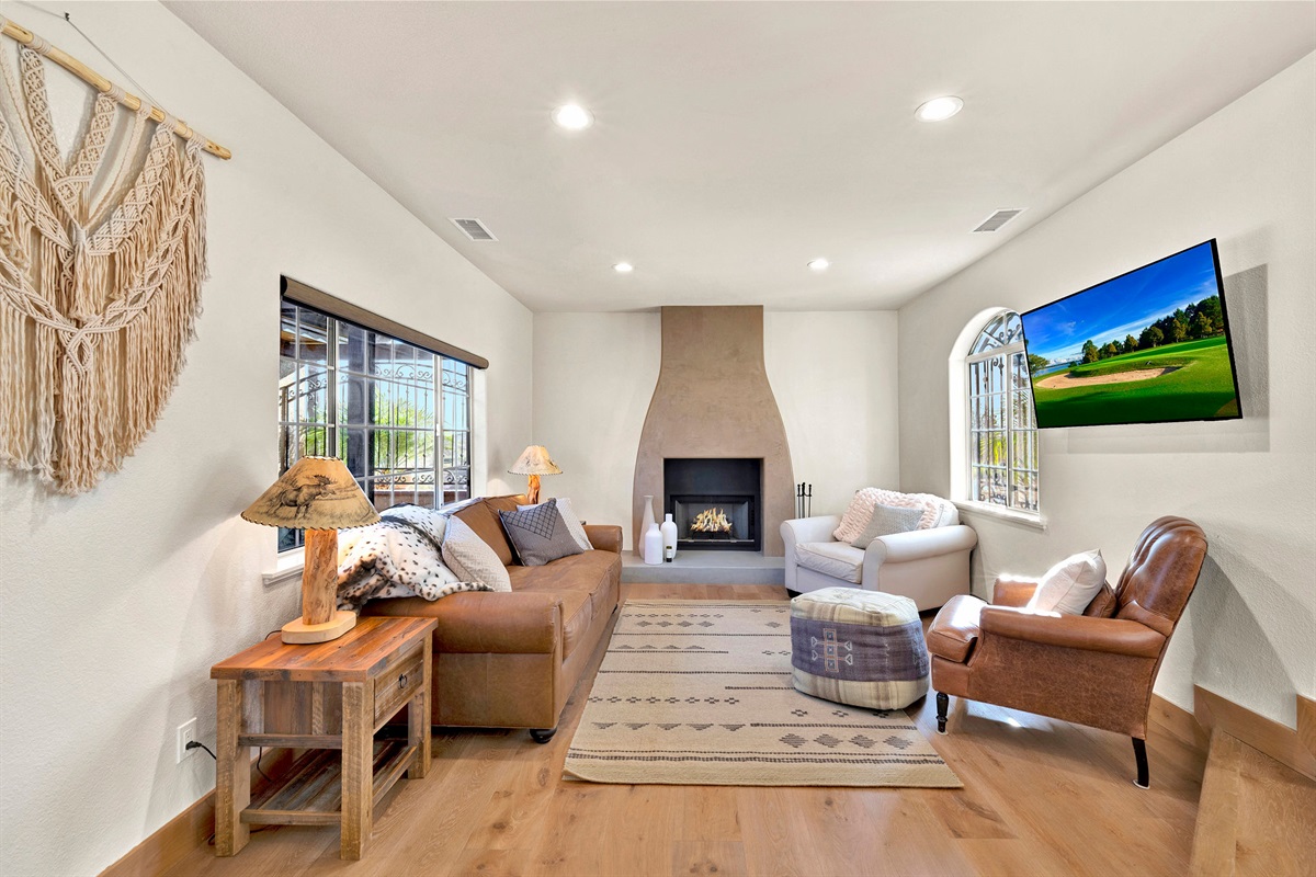 Family Den Area - Wood Burning Fireplace